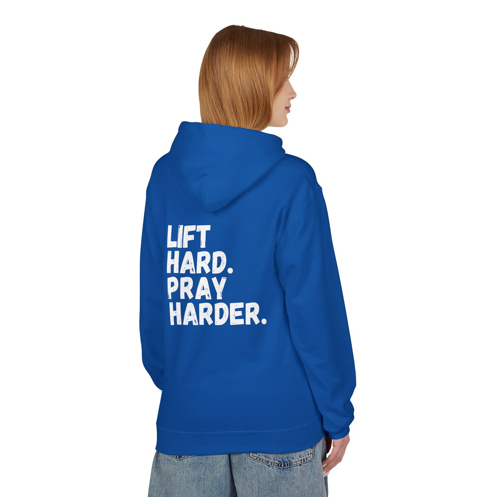 Men's Lift Hard. Pray Harder. Hoodie