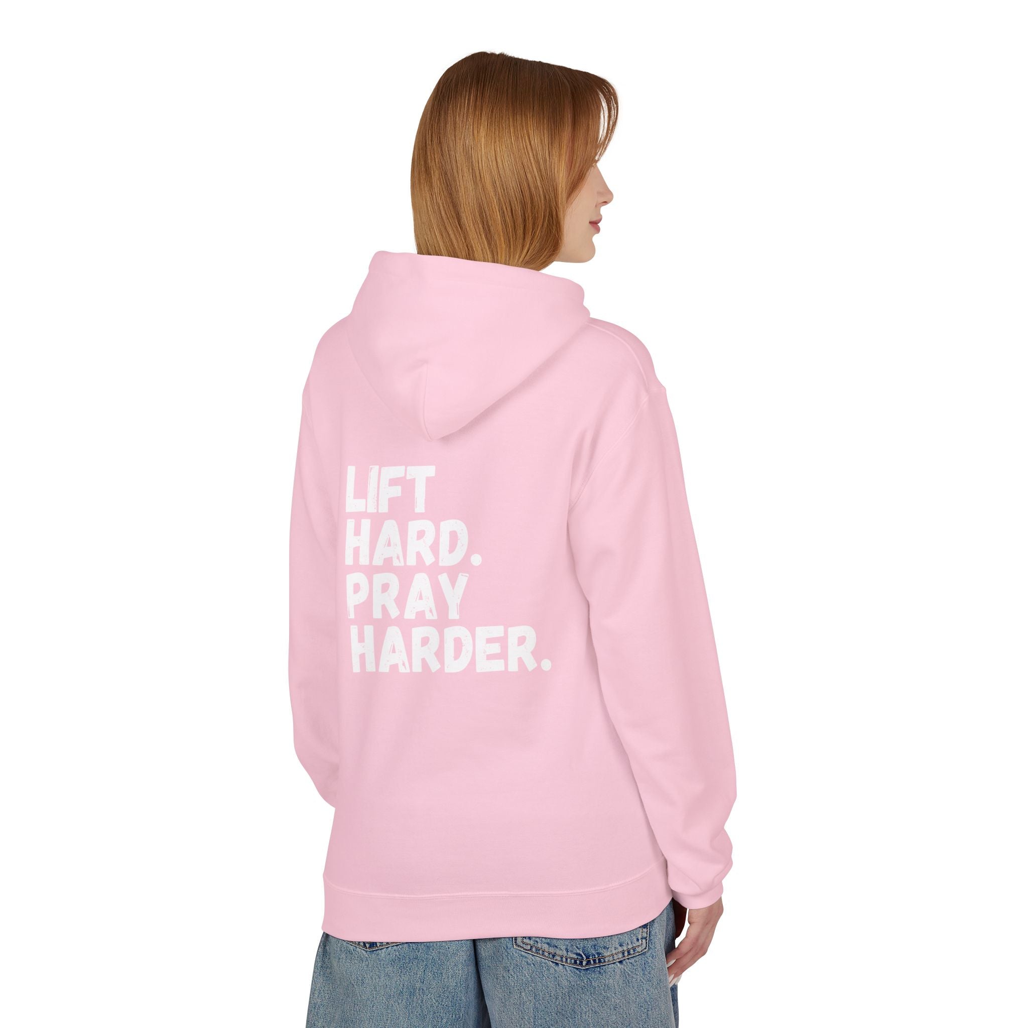 Women's Lift Hard. Pray Harder. Hoodie