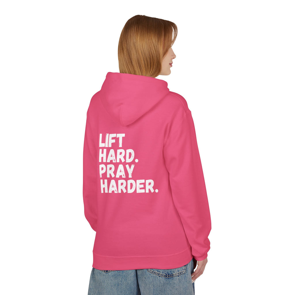 Women's Lift Hard. Pray Harder. Hoodie